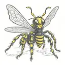 evil wasp epic tattoo design idea