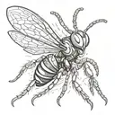 evil wasp epic tattoo design idea