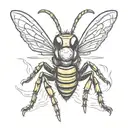 evil wasp epic tattoo design idea