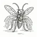 evil wasp epic tattoo design idea