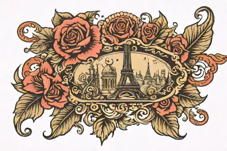 Paris arm band tattoo tattoo design idea