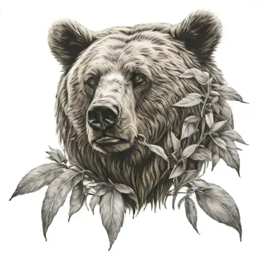 BEAR HEAD SAGE 3 EYES tattoo design idea