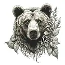 BEAR HEAD SAGE 3 EYES tattoo design idea