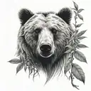 BEAR HEAD SAGE 3 EYES tattoo design idea