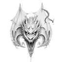 Dragon wrapped around a sword  tattoo design idea