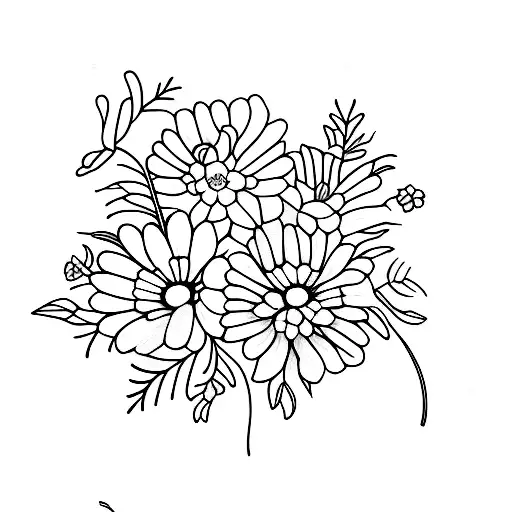 flores com ramos tattoo design idea