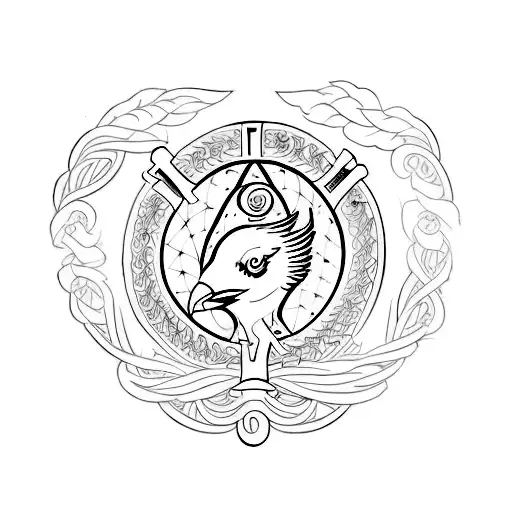 minimalist stoic cardinal virtues cross tattoo design idea