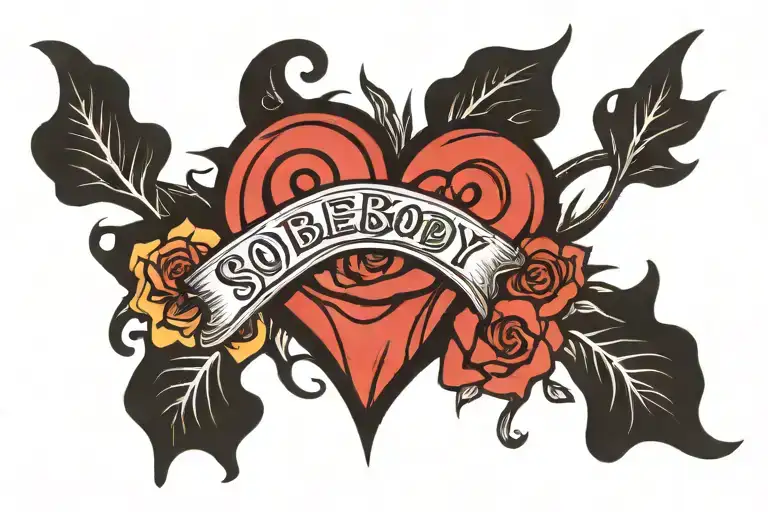 love of my lofe i need somebody to love tattoo design idea