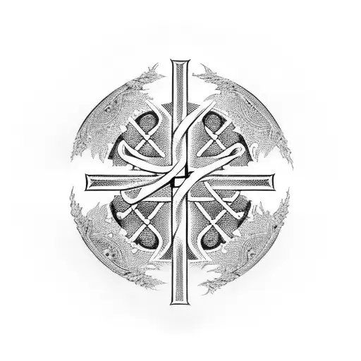 Orthodox Cross tattoo design idea