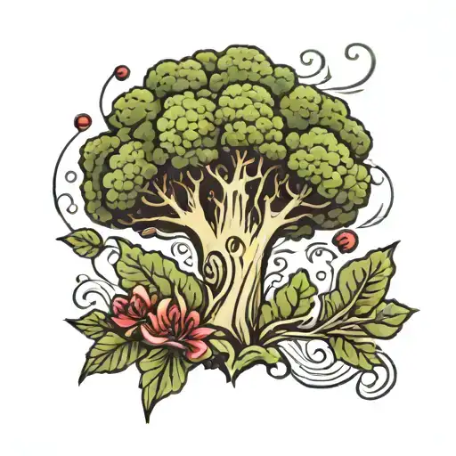 broccoli tattoo design idea