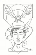 Tattoo inspired by the character nakata from "Kafka on the shore"  tattoo design idea