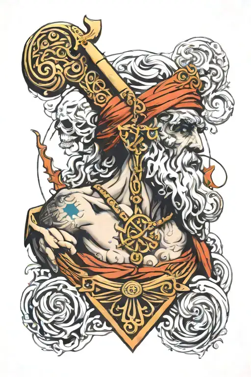 saint andrew tattoo design idea