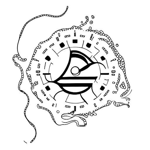 sand timer tattoo design idea