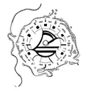 sand timer tattoo design idea