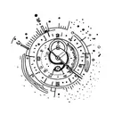 sand timer tattoo design idea