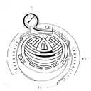 sand timer tattoo design idea