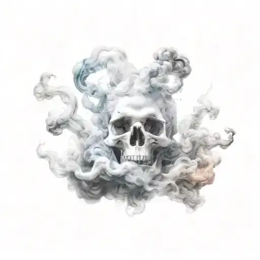 smoke effect tattoo design idea