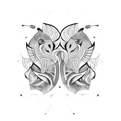 sisters matching tattoo design idea
