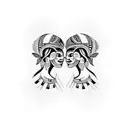 sisters matching tattoo design idea