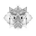 sisters matching tattoo design idea