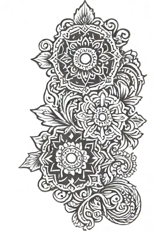 Traditional Romanian wrist ornament tattoo design idea