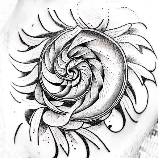 phoenix fibonacci tattoo design idea