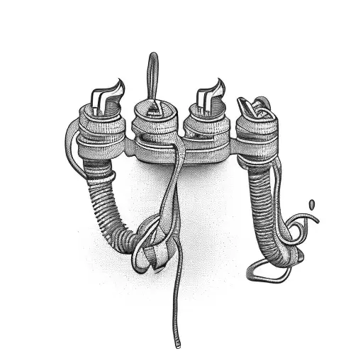 zippers drown in numbers  tattoo design idea