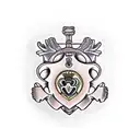claddagh symbol wine bottle tattoo design idea