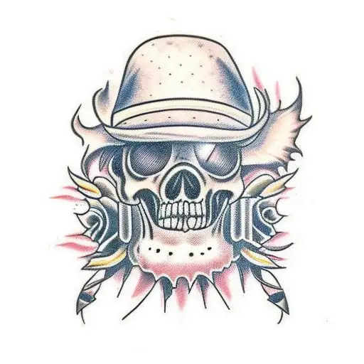 bikers and hog tattoo design idea