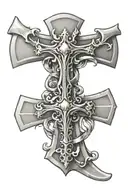 A cross made from an upside down sword   tattoo design idea