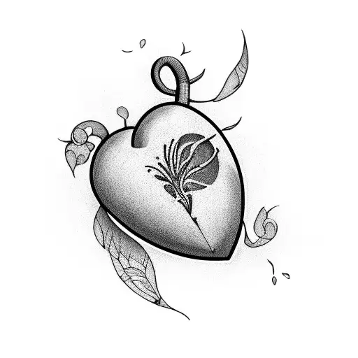Crying Heart tattoo design idea