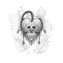 Crying Heart tattoo design idea