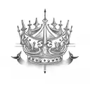 A tiara made of baking utensils and ingredients tattoo design idea