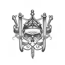 A tiara made of baking utensils and ingredients tattoo design idea