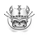 A tiara made of baking utensils and ingredients tattoo design idea