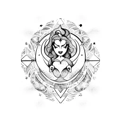 gemini, leo, love, mermaids, unicorns,  tattoo design idea