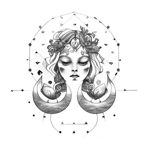 gemini, leo, children, 6, love, mermaids, unicorns, binary code tattoo design idea