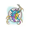 leo, unicorn, scorpion, Sagittarius, gemini, family tree tattoo design idea