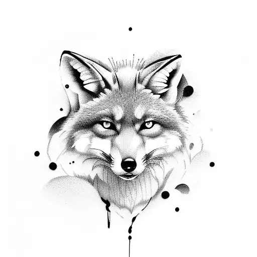 Wolf and red fox and fennec fox tattoo design idea