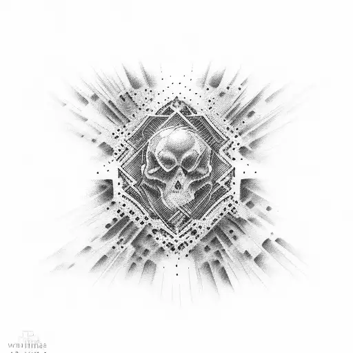 limits and fear are  illusion tattoo design idea