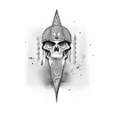 Shango with double edge axe tattoo design idea