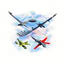 fighter jets tattoo design idea