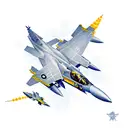 fighter jets tattoo design idea