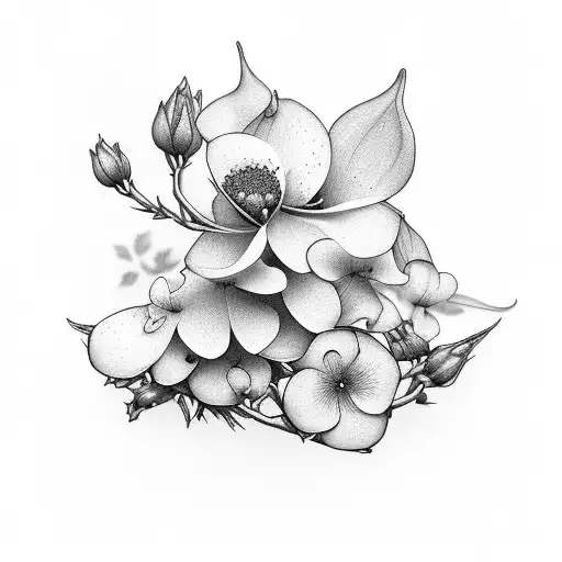 Nolite te bastardes carborundorum with dogwood flowers tattoo design idea