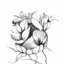 Nolite te bastardes carborundorum with dogwood flowers tattoo design idea