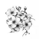 Nolite te bastardes carborundorum with dogwood flowers tattoo design idea