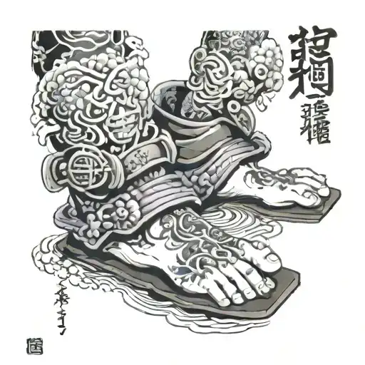 His feet are domain expansion tattoo design idea