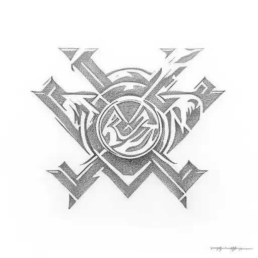 Wu Tang Clan logo with a basketball twist tattoo design idea