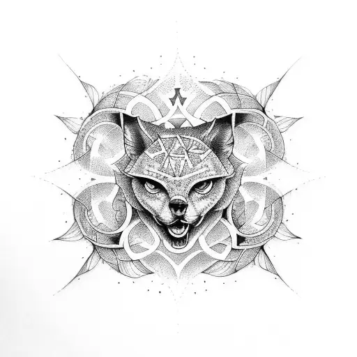 magic wicca tattoo design idea