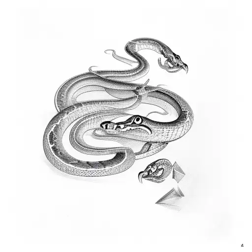 Libra 2001 snake tattoo design idea